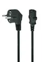 Gembird Cable de Alimentación Schuko a C13 3m Negro PC-186-VDE-3M