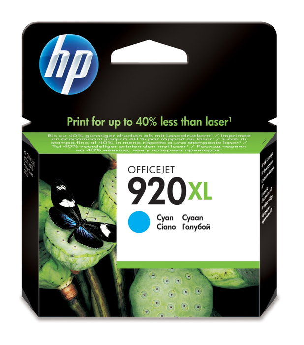 HP 920XL Cartucho de Tinta Original Cian Alta Capacidad