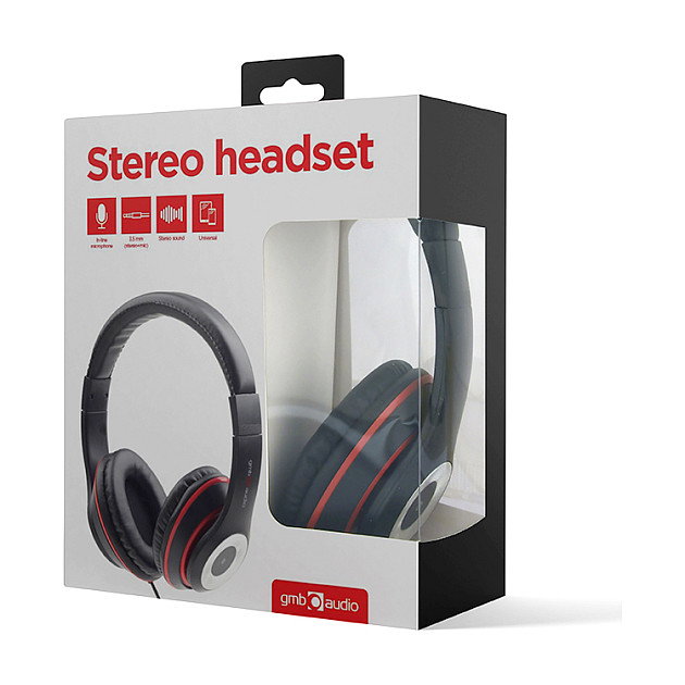 Gembird Los Angeles MHS-LAX-B Auriculares de Diadema con Micrófono Negro