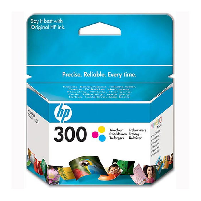 HP Cartucho de tinta 300 Tricolor CC643EE (4 ml) de rendimiento estándar