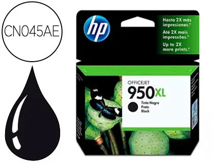 Hp Tinta 950XL Negro CN045AE Cartucho Original Capacidad 2300 Páginas Hp Tinta 950XL Negro CN045AE Cartucho Original Capacidad 2300 Páginas