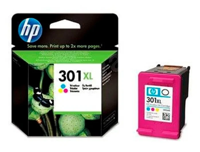HP Cartucho de tinta 301XL Tricolor de alta capacidad