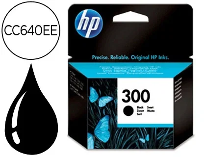HP Cartucho de Tinta Original 300 Negro (CC640EE) Rendimiento Estándar HP Cartucho de Tinta Original 300 Negro (CC640EE) Rendimiento Estándar