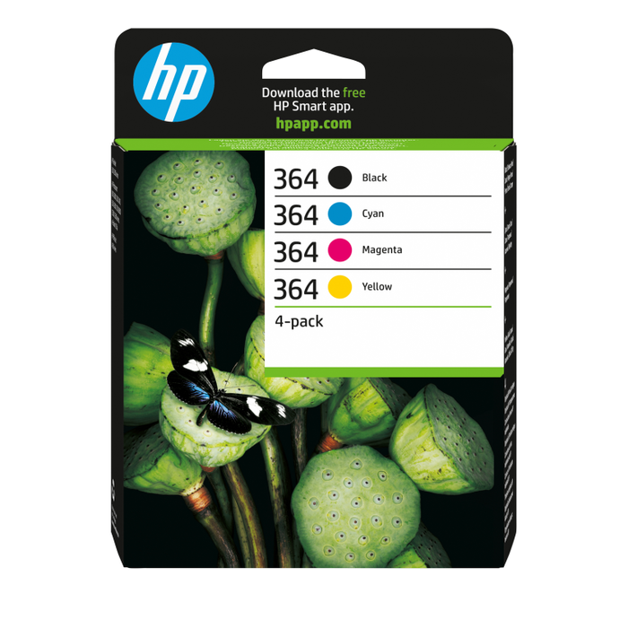HP Multipack de 4 Cartuchos de Tinta Original 364 (N9J73AE)