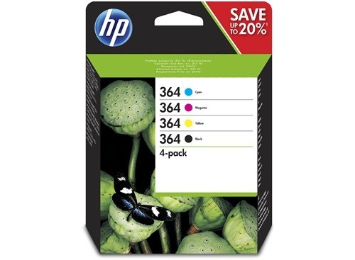 HP Multipack de 4 Cartuchos de Tinta Original 364 (N9J73AE)