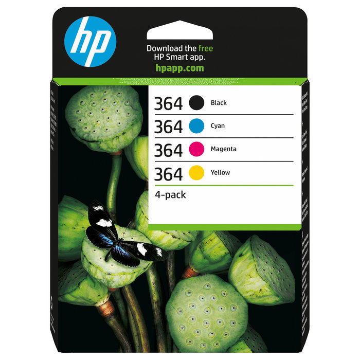 HP Multipack de 4 Cartuchos de Tinta Original 364 (N9J73AE)