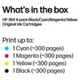 HP Multipack de 4 Cartuchos de Tinta Original 364 (N9J73AE)