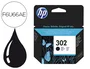 HP Cartucho de Tinta Original 302 Negro, F6U66AE, 3.5 ml de capacidad, 170-190 páginas de rendimiento estándar. (Negro)</html><p>Los cartuchos de tinta Original HP 302 ofrecen la calidad de impresión legendaria de HP, garantizando resultados consistentes y de alta calidad para todos sus documentos. Este cartucho de color negro está diseñado específicamente para trabajar en armonía con su impresora, proporcionando protección contra fraudes y alertas de tinta baja inteligentes para un funcionamiento sin preocupaciones.</p><ul><li>Tipo de tinta: Tinta a base de pigmentos para resultados nítidos.</li><li>Capacidad de tinta: 3,5 ml.</li><li>Rendimiento estimado: Entre 170 y 190 páginas según el uso.</li><li>Tipo de cartucho: Rendimiento estándar.</li><li>Seguridad: Protección contra fraudes y alertas de nivel bajo inteligentes.</li><li>Compatibilidad: Diseñado específicamente para series HP DeskJet, ENVY y OfficeJet.</li></ul><p>Ideal para la impresión de documentos con resultados consistentes y de alta calidad, asegurando una larga duración y resistencia a la decoloración.</p>