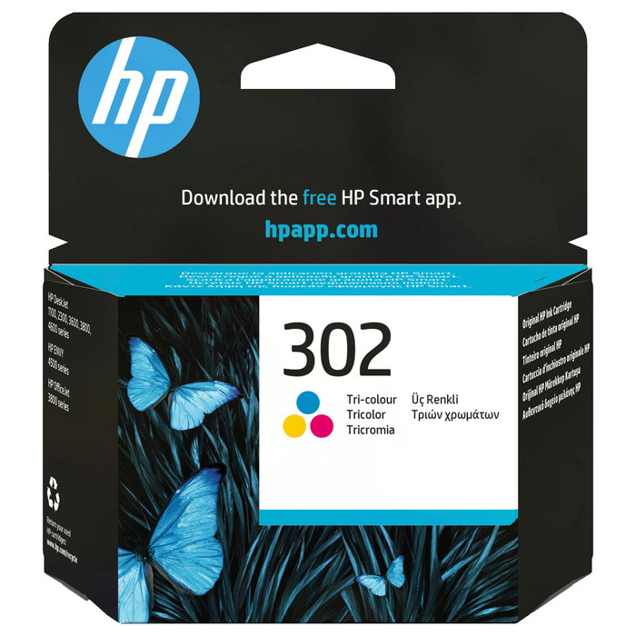 HP Cartucho de Tinta Tricolor 302 (F6U65AE)