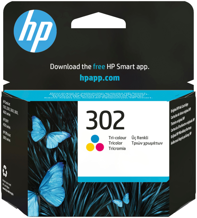 HP Cartucho de Tinta Tricolor 302 (F6U65AE)