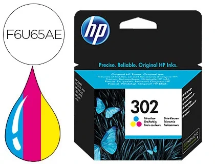 HP Cartucho de Tinta Tricolor 302 (F6U65AE)