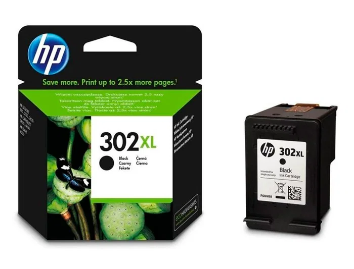 Hp Cartucho Tinta Negro 302XL Original 480 Páginas para Deskjet 1110, 2130, 3630, Officejet 3830, 4650, Envy 4520