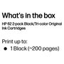 HP 62 Multipack de Tinta Original Negro y Tricolor (N9J71AE)
