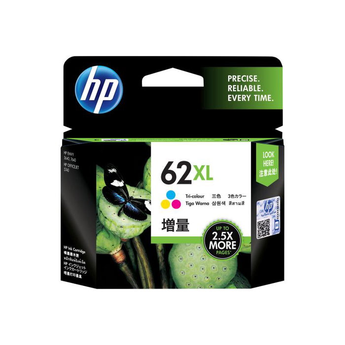 HP 62XL Cartucho de tinta tricolor de alta capacidad original