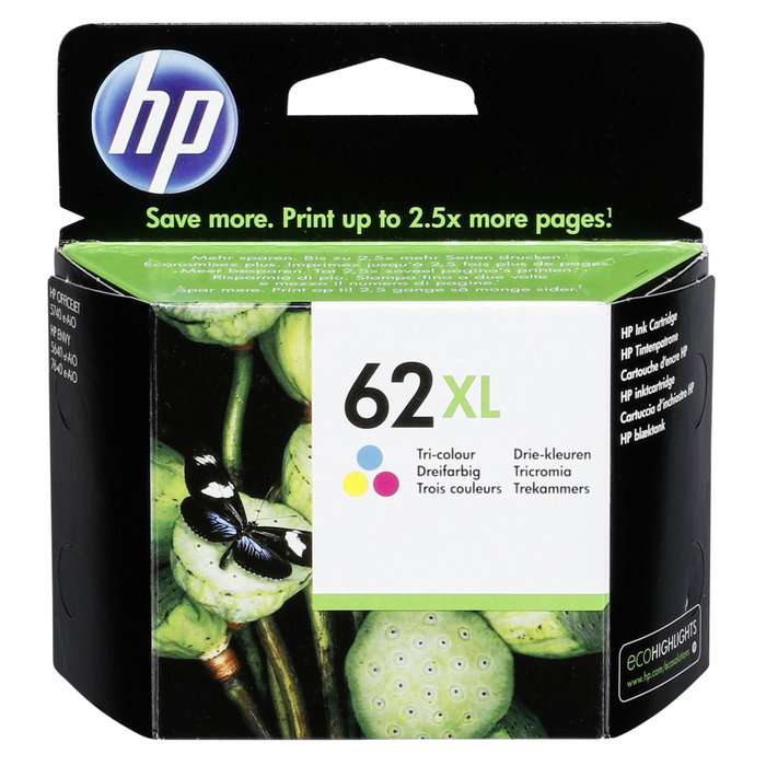 HP 62XL Cartucho de Tinta Tricolor Original de Alta Capacidad HP 62XL Cartucho de Tinta Tricolor Original de Alta Capacidad