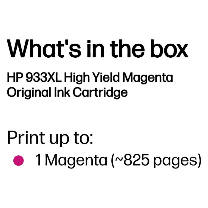 HP 933XL Cartucho de tinta Magenta de alta capacidad para Officejet