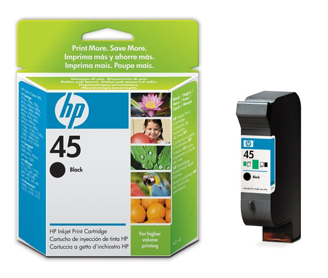 HP Cartucho de Tinta Negro Nº45 51645AE Alto Rendimiento HP Cartucho de Tinta Negro Nº45 51645AE Alto Rendimiento