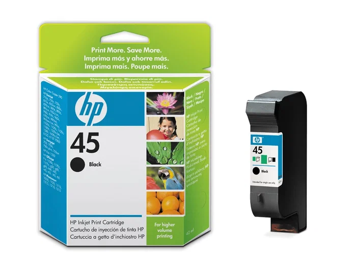 HP Cartucho de Tinta Negro Nº45 51645AE Alto Rendimiento HP Cartucho de Tinta Negro Nº45 51645AE Alto Rendimiento