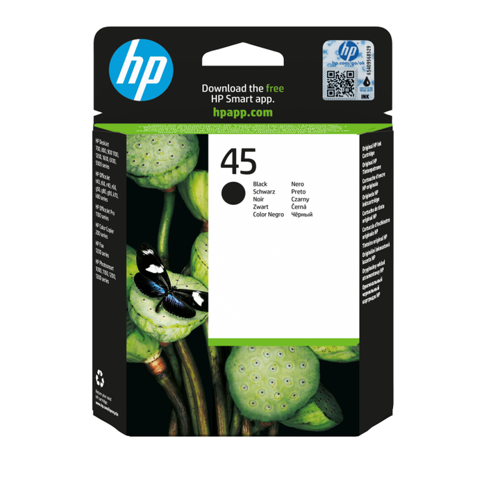 HP Cartucho de Tinta Negro Nº45 51645AE Alto Rendimiento HP Cartucho de Tinta Negro Nº45 51645AE Alto Rendimiento