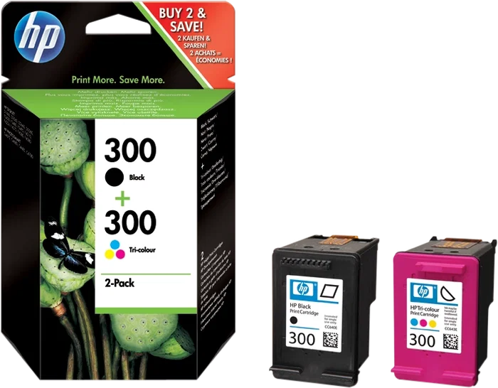 HP 300 Multipack de Cartuchos de Tinta Negro y Tricolor CN637EE HP 300 Multipack de Cartuchos de Tinta Negro y Tricolor CN637EE