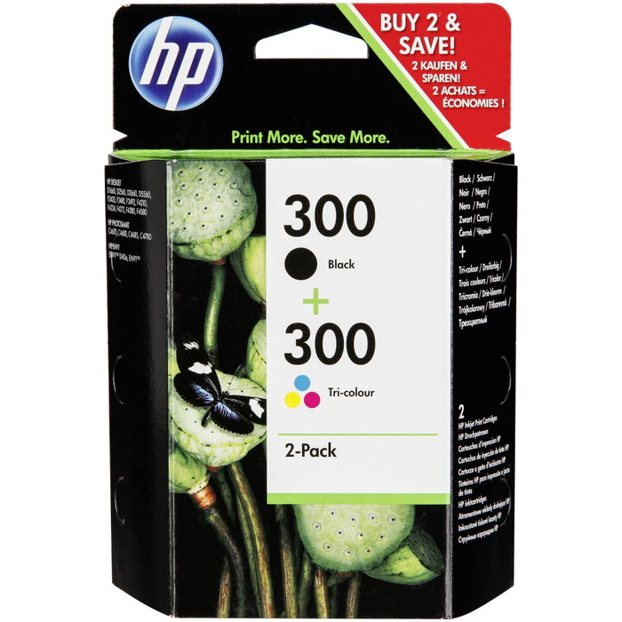HP 300 Multipack de Cartuchos de Tinta Negro y Tricolor CN637EE HP 300 Multipack de Cartuchos de Tinta Negro y Tricolor CN637EE
