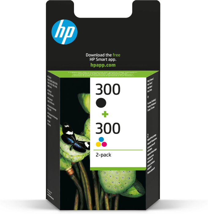 HP Multipack de Cartuchos de Tinta Original 300 CN637EE (Negro y Tricolor) de Rendimiento Estándar