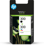 HP Multipack de Cartuchos de Tinta Original 300 CN637EE (Negro y Tricolor) de Rendimiento Estándar