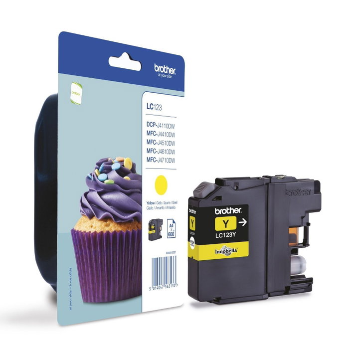 Brother LC123YBP Cartucho de Tinta Amarillo