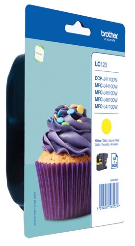 Brother LC123YBP Cartucho de Tinta Amarillo