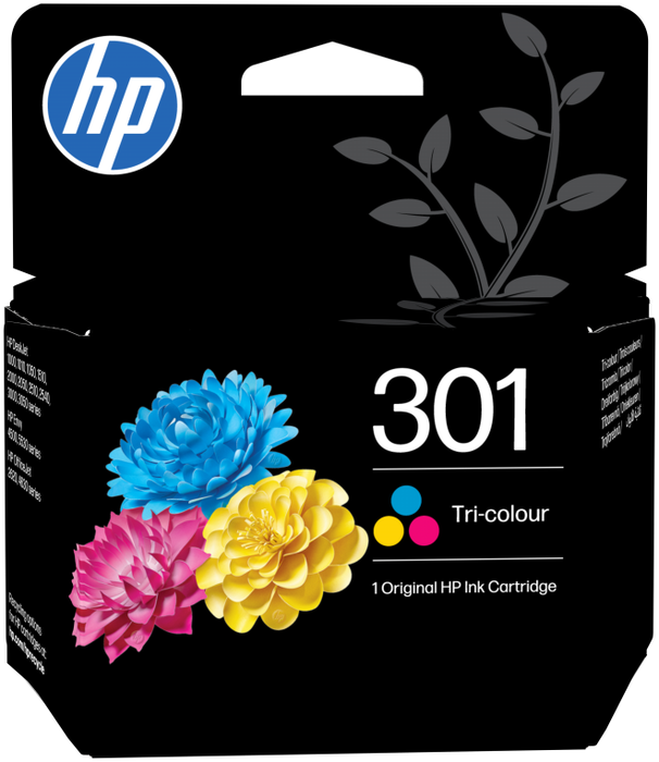 HP Cartucho de Tinta Original 301 Tricolor HP Cartucho de Tinta Original 301 Tricolor