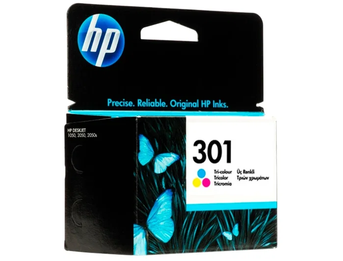 HP Cartucho de tinta original 301 Tricolor HP Cartucho de tinta original 301 Tricolor