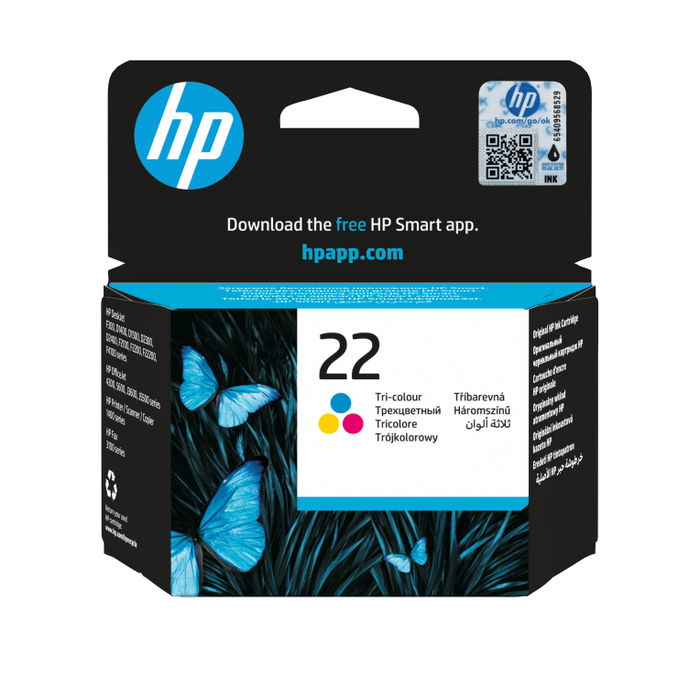 HP Cartucho de Tinta Original 22 Tricolor C9352AE HP Cartucho de Tinta Original 22 Tricolor C9352AE