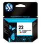 HP Cartucho Tinta Tricolor HP22 (C9352AE) Original para HP 3180 FAX, DeskJet 3940/D1530/D2360/D2460/F2180/F380/F4180, PSC 1410, OfficeJet 4315/4355/5610