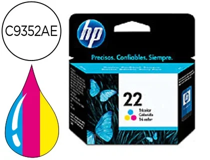HP Cartucho de Tinta Original 22 Tricolor C9352AE HP Cartucho de Tinta Original 22 Tricolor C9352AE