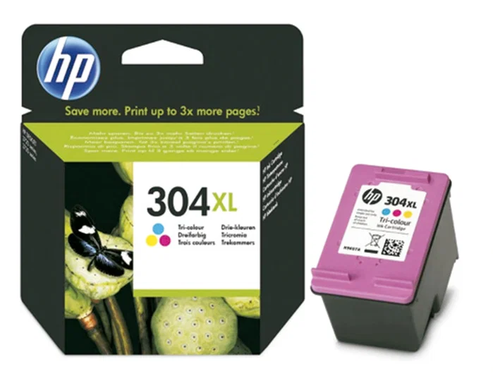 HP 304XL Tricolor Negro Magenta Amarillo Cartucho de Tinta Original para HP Deskjet 3000, 3720, 3730 - Rendimiento 300 páginas