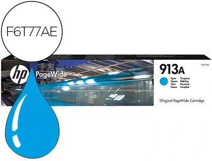 HP Cartucho de Tinta Cian 913A PageWide (F6T77AE) Original