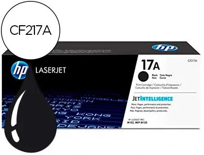 HP Cartucho de tóner Original LaserJet 17A negro CF217A