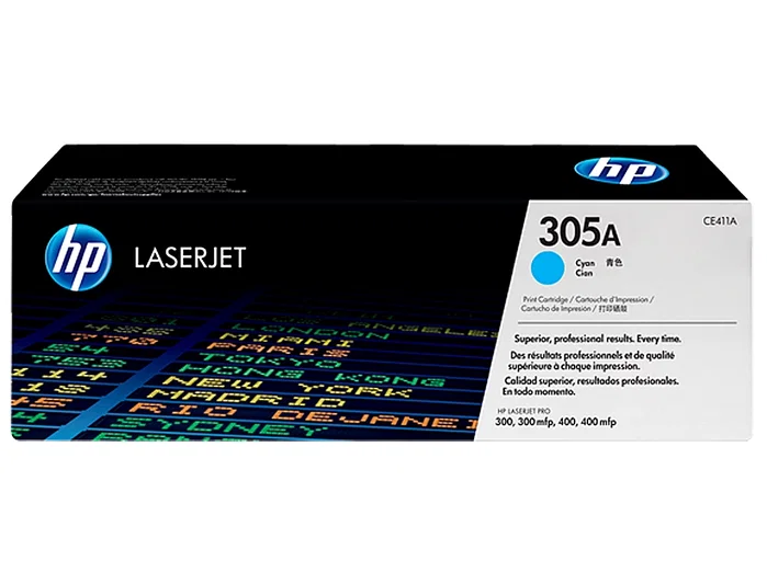HP 305A Cyan (CE411A) Cartucho de Tóner Original HP 305A Cyan (CE411A) Cartucho de Tóner Original