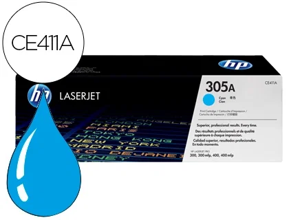 HP 305A Cyan (CE411A) Cartucho de Tóner Original HP 305A Cyan (CE411A) Cartucho de Tóner Original