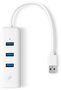 TP-Link UE330 Adaptador 2 en 1 con Hub de 3 Puertos USB 3.0 y Ethernet Gigabit Blanco
