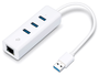 TP-Link UE330 Adaptador 2 en 1 con Hub de 3 Puertos USB 3.0 y Ethernet Gigabit Blanco