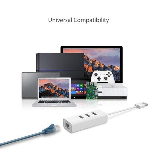 TP-Link UE330 Adaptador 2 en 1 con Hub de 3 Puertos USB 3.0 y Ethernet Gigabit Blanco