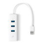 TP-Link UE330 Adaptador 2 en 1 con Hub de 3 Puertos USB 3.0 y Ethernet Gigabit Blanco