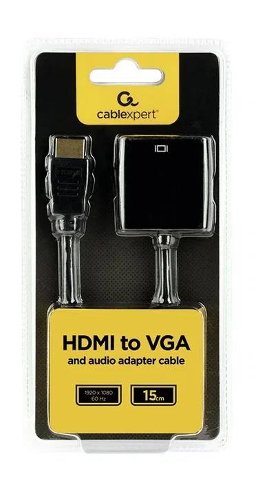 Gembird Convertidor HDMI a VGA con Audio, 0.15 m Gembird Convertidor HDMI a VGA con Audio, 0.15 m