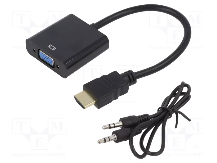 Gembird Convertidor HDMI a VGA con Audio, 0.15 m Gembird Convertidor HDMI a VGA con Audio, 0.15 m