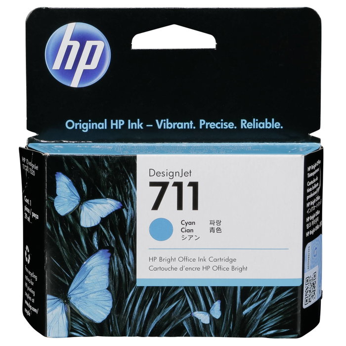 HP Cartucho de Tinta 711 Cian 29 ml (CZ130A) para DesignJet T120/T520 HP Cartucho de Tinta 711 Cian 29 ml (CZ130A) para DesignJet T120/T520