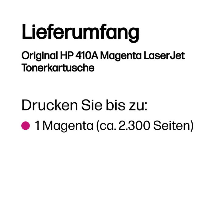 HP 410A CF413A Tóner Magenta Original HP 410A CF413A Tóner Magenta Original