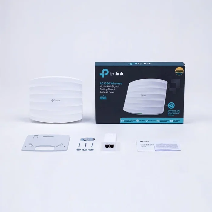 TP-Link Omada EAP225 Punto de Acceso Inalámbrico WiFi 6 1350 Mbps Dual Band (2.4GHz y 5GHz) con PoE Blanco