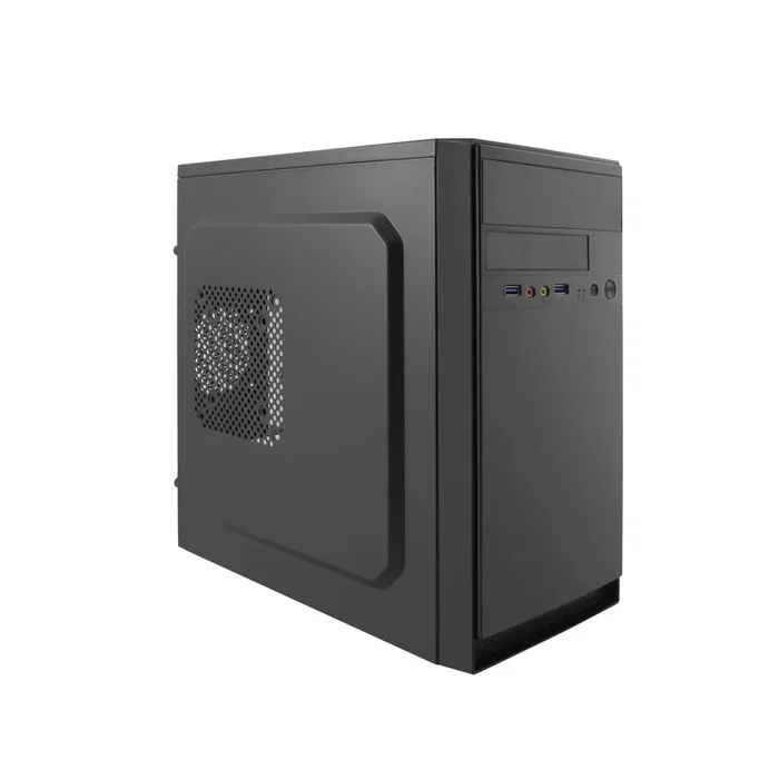 CoolBox Torre M500 Negro microATX con fuente de alimentación Basic 500W incluida, 2 puertos USB 3.2 Gen1 frontales, 4 slots expansión, soporte ventiladores 120mm
