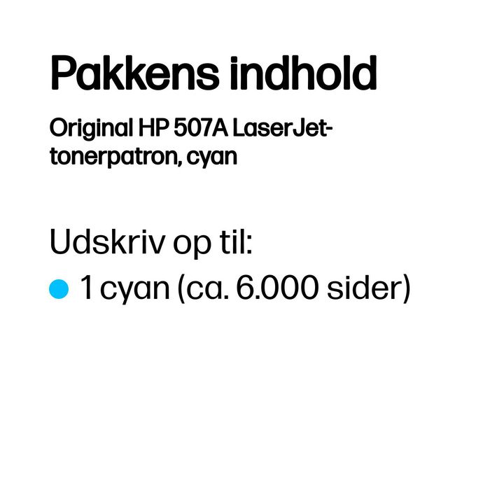 HP 507A Cyan CE401A Original LaserJet Toner Cartridge